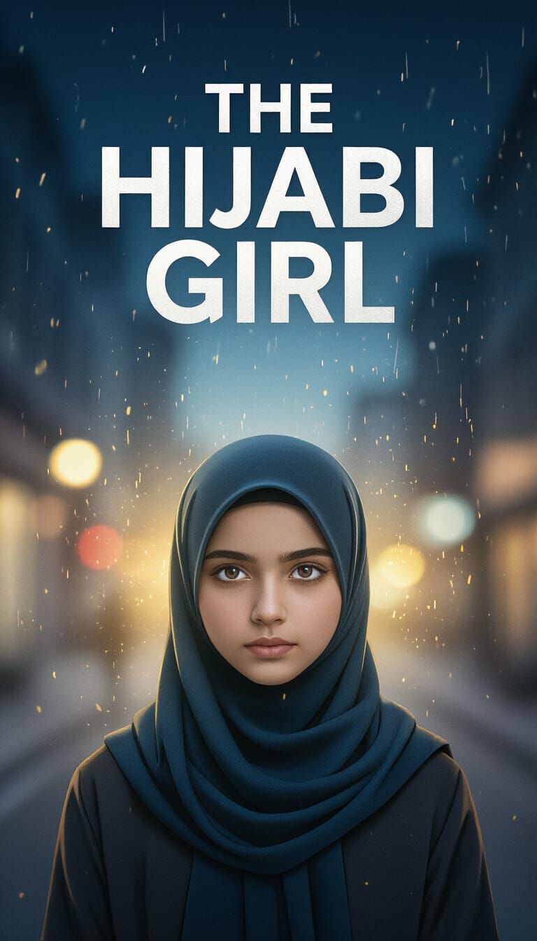 Intense Eyes: A Hijab-Wearing Girl's Portrait