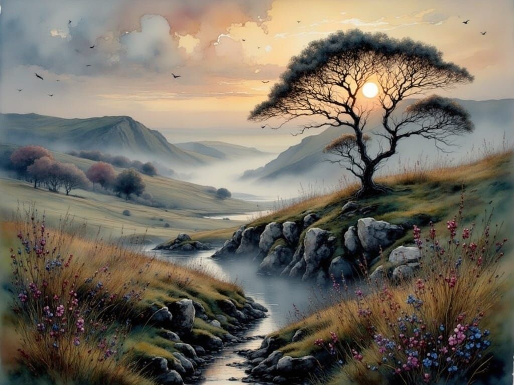 Ethereal Landscape in Meticulous Detail