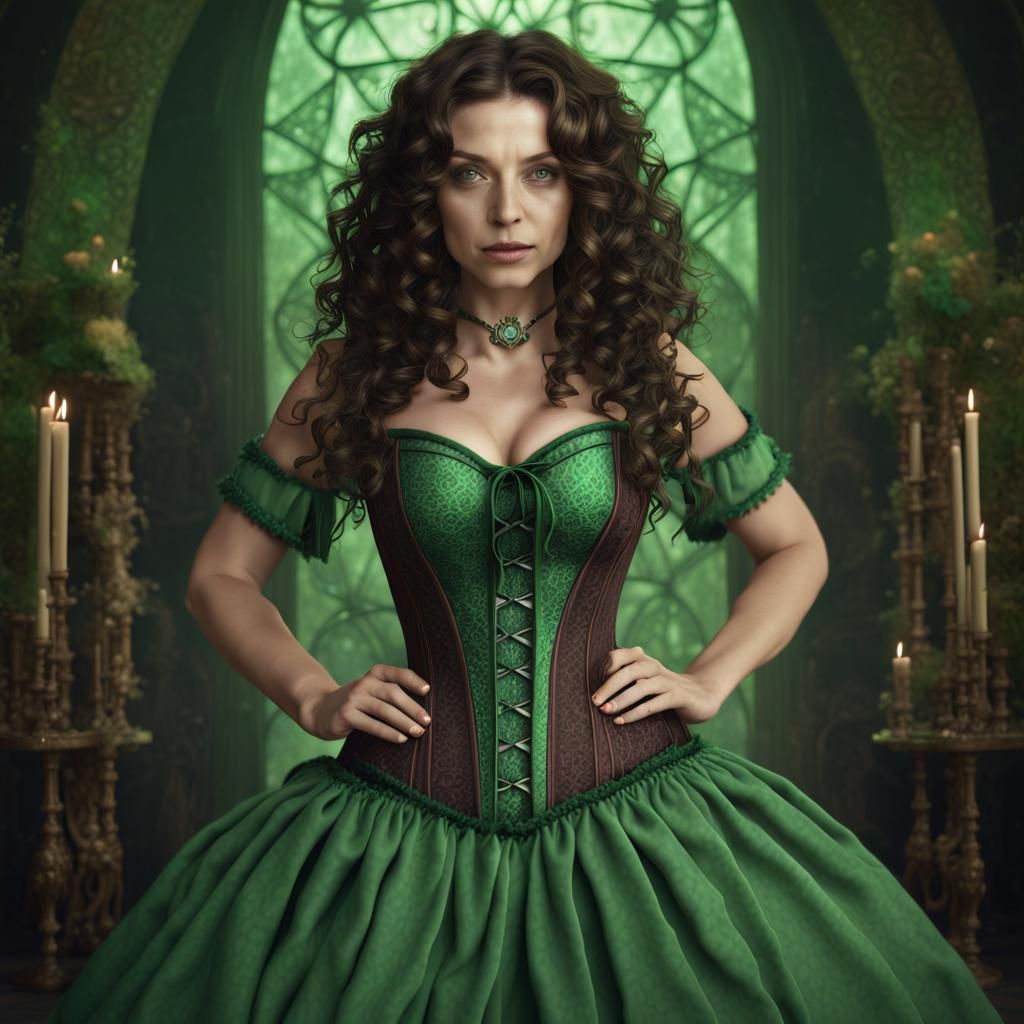 Sacred Geometry Witch in Detailed Matte Painting