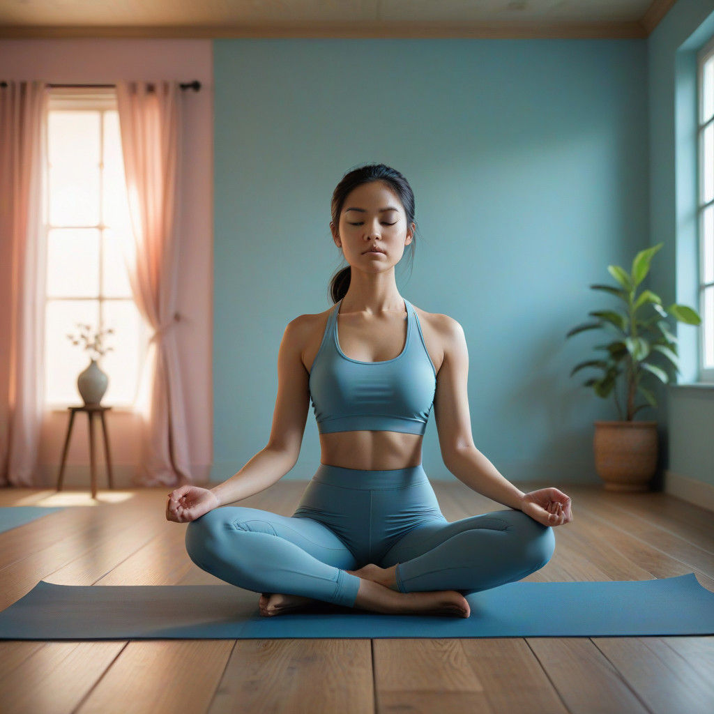 Enigmatic Pastel Goddess in Perfect Contemplation