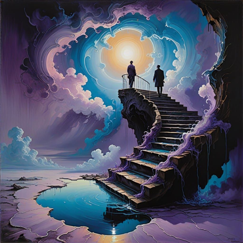 Ethereal Figure Melts into Infinity