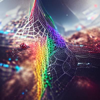 Rainbow Spiderweb in High-Definition