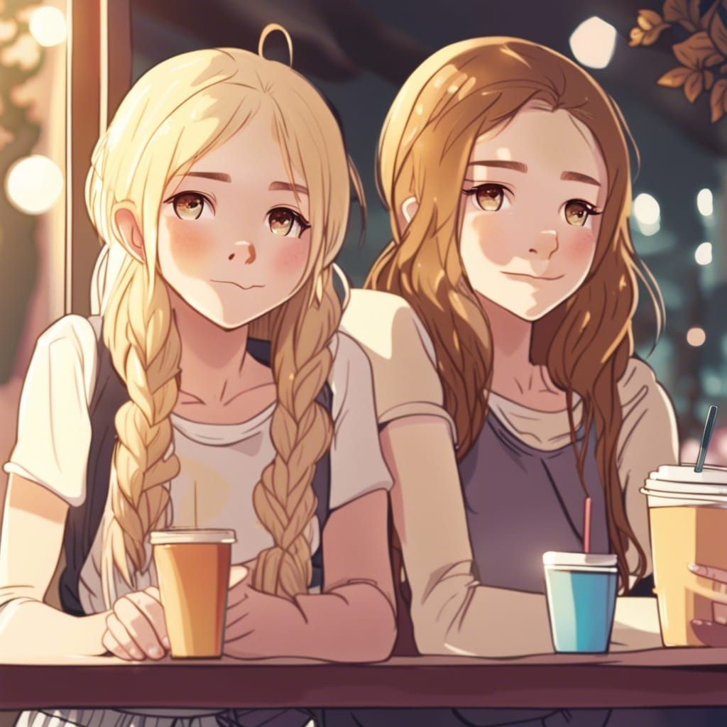 Magical Girls at a Cafe