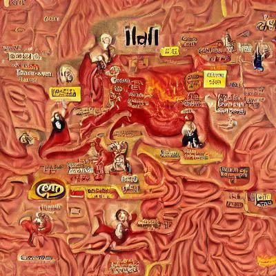 Renaissance-Style Map of Hell
