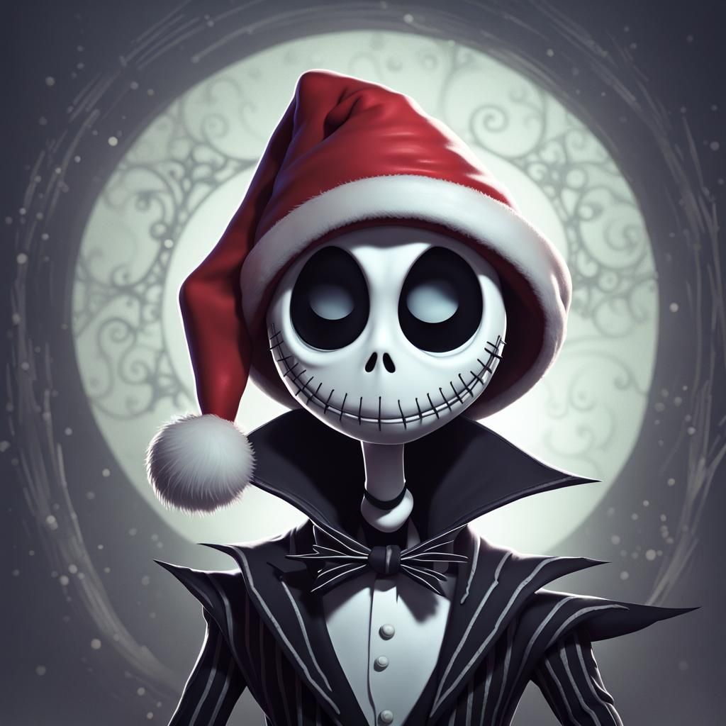 Jack Skellington as 3D Art in Burton Style