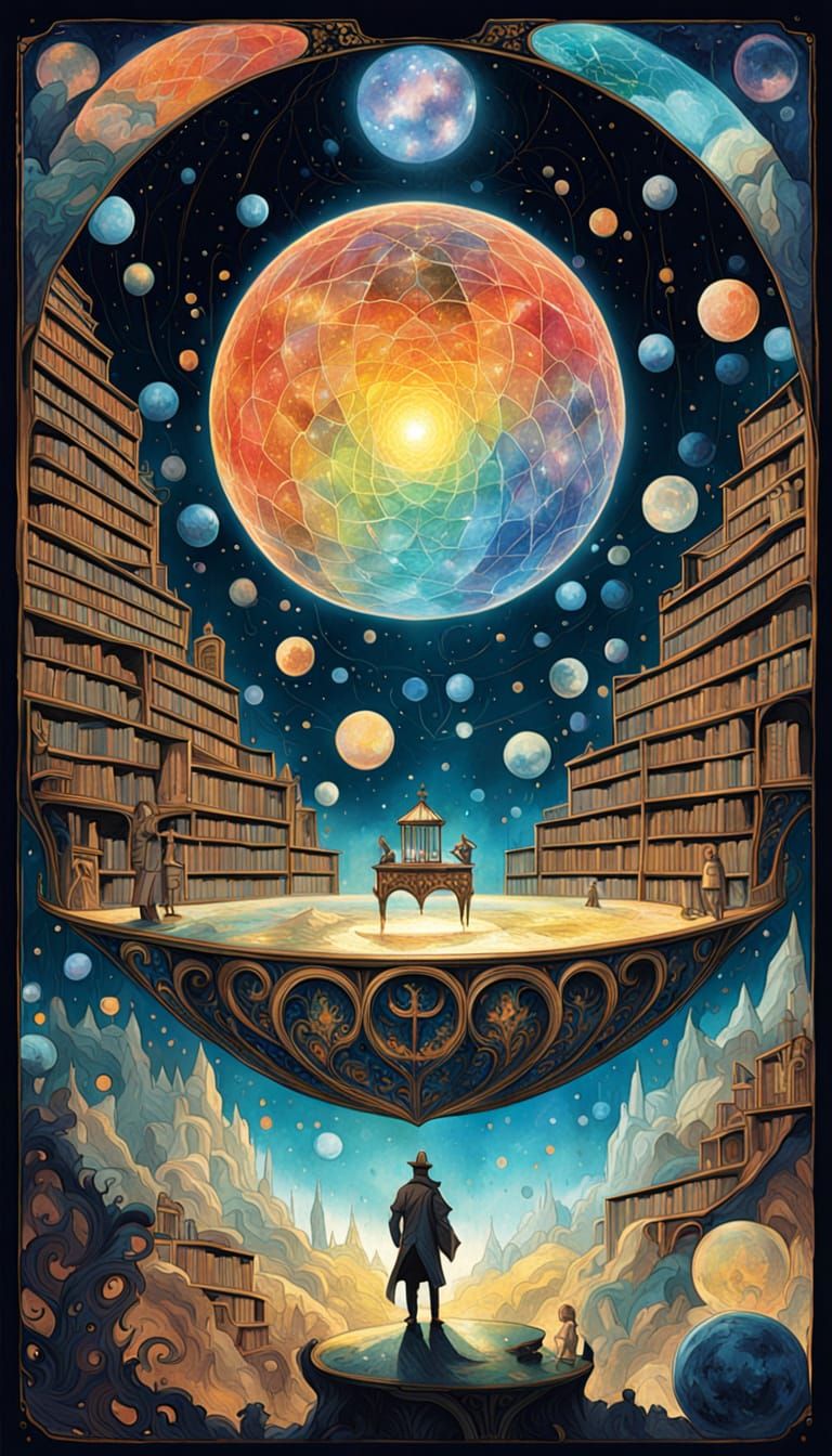 Ethereal Glass Box Encloses Infinite Library of the Multiver...