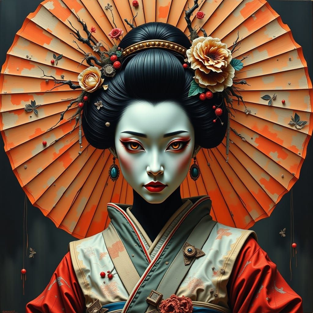 Cyborg Geisha in Ancient Japan