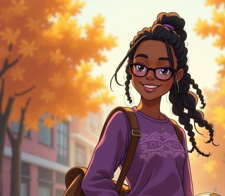 Anime Style Portrait of a Woman with Soccer Ball