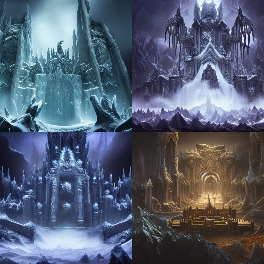 Epic Frozen Throne: Dramatic Digital Matte Painting