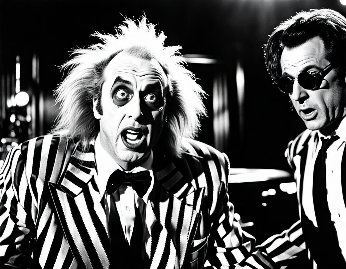 Beetlejuice in 90s Action Movie Scene