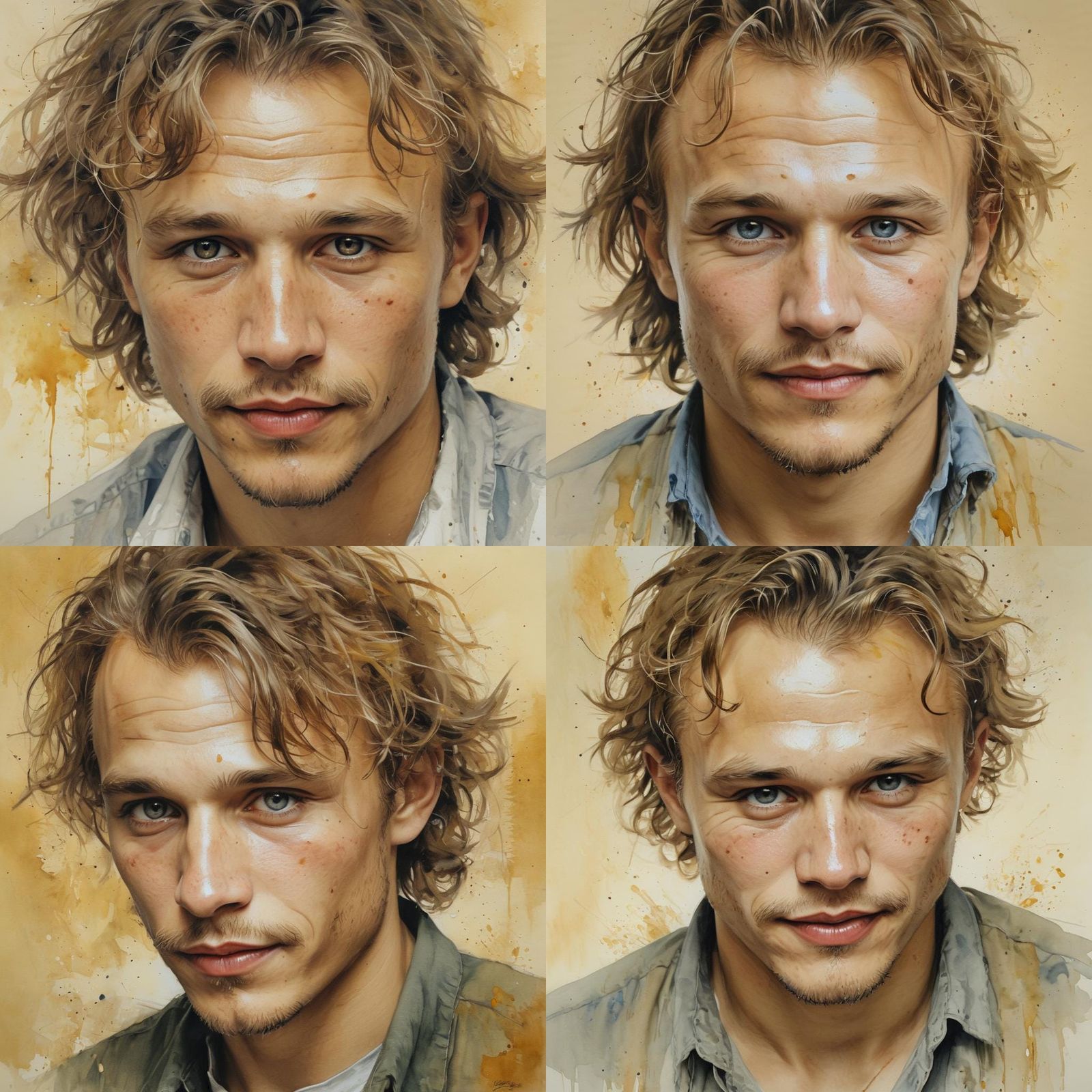 Expressive Watercolor Portrait in Style of J.M.W. Turner