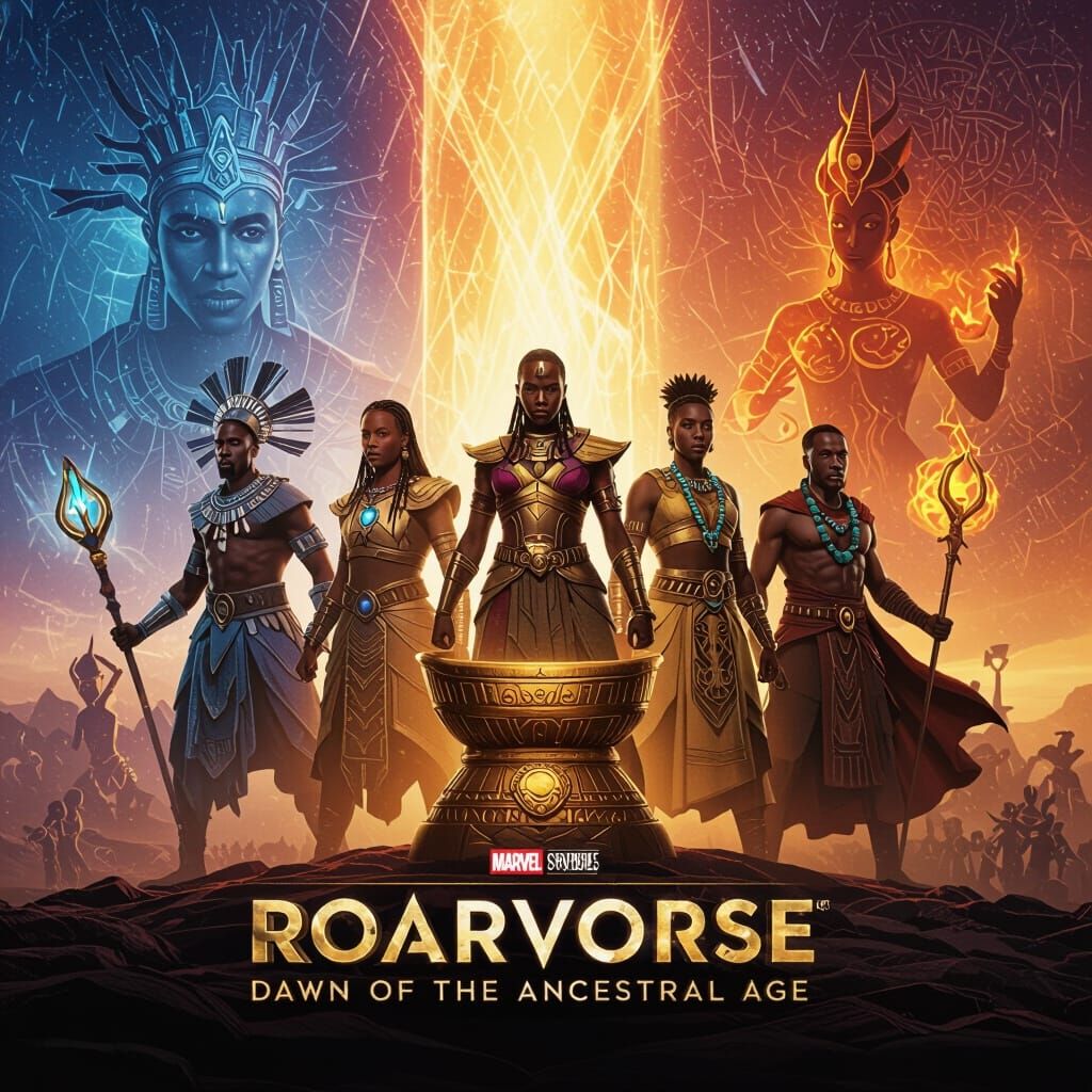 Epic African Heroes Poster: Dawn of Ancestral Age