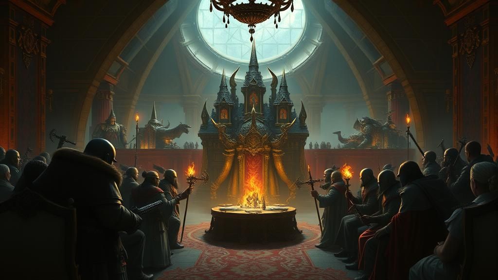 Grimdark Fantasy Scene in Warhammer Universe