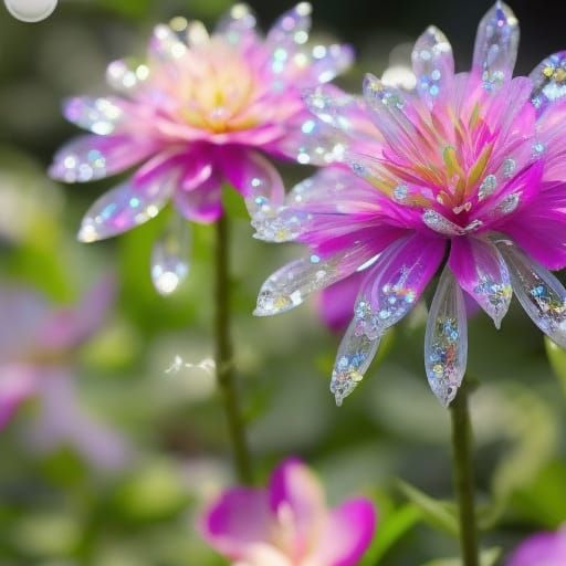 Glowing flowers