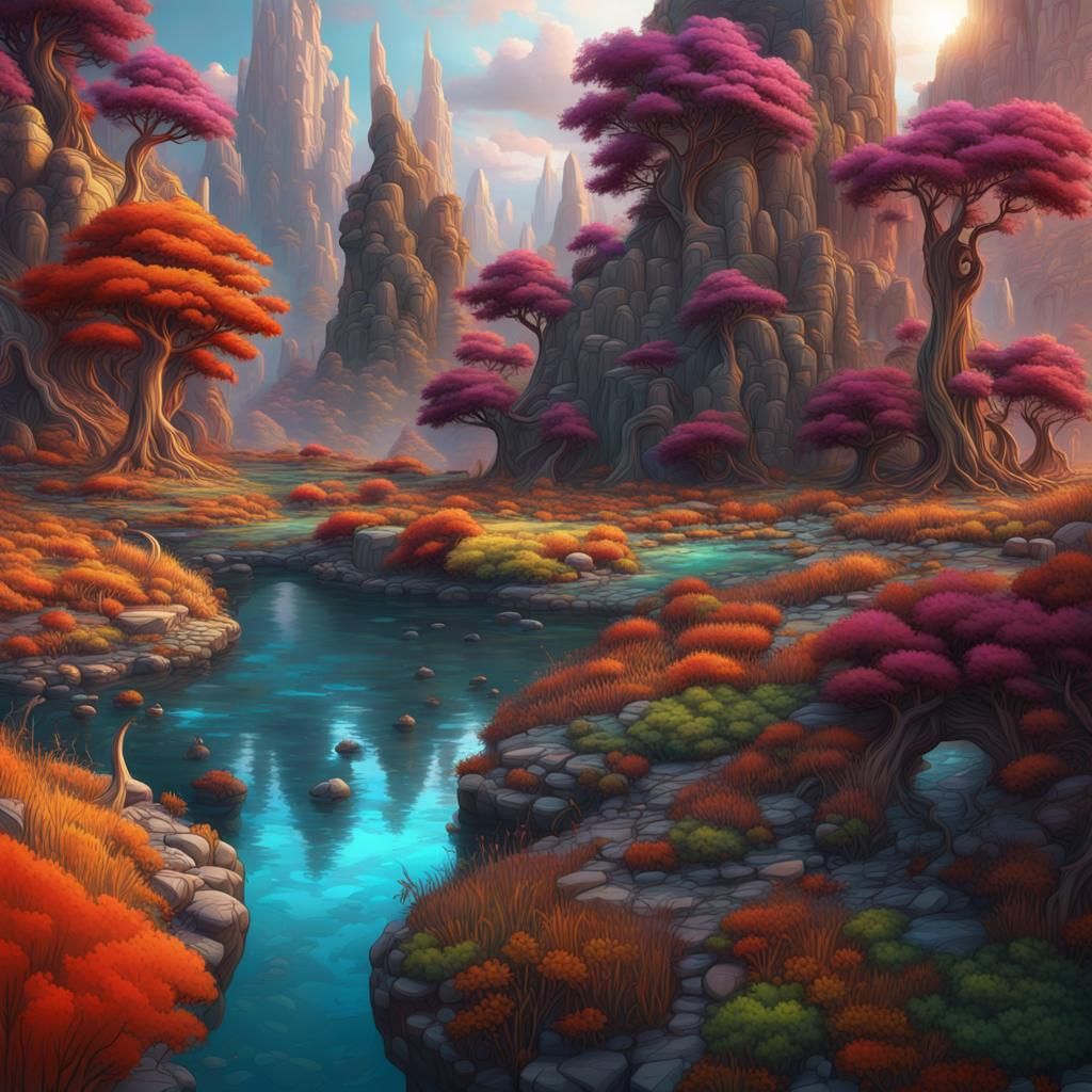 Dreamlike Liquid Color Landscape in Unreal Engine