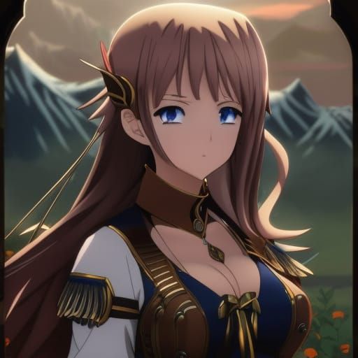 Misty Mountain Landscape in Anime Style