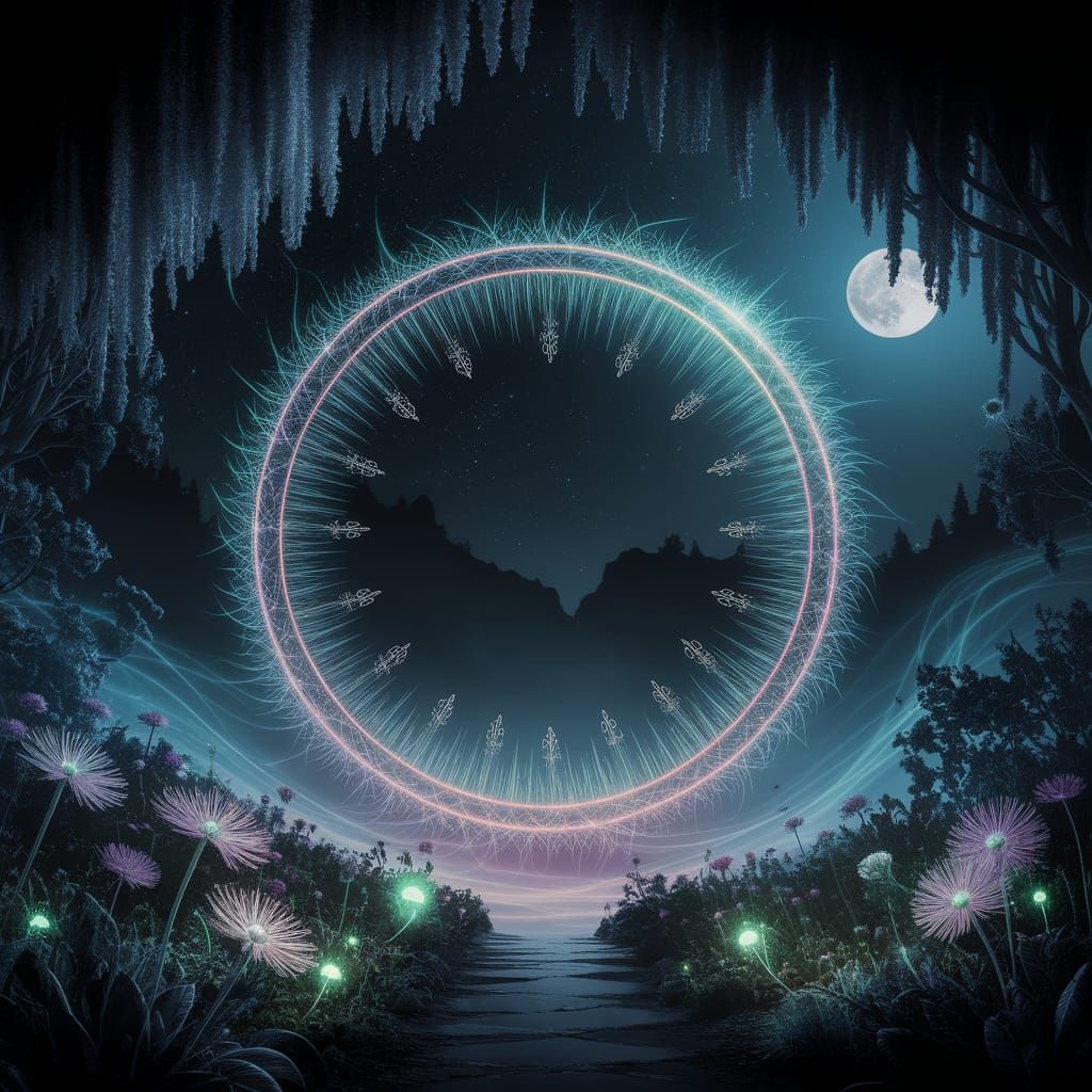 Mystical Portal to Another Reality in Night Garden