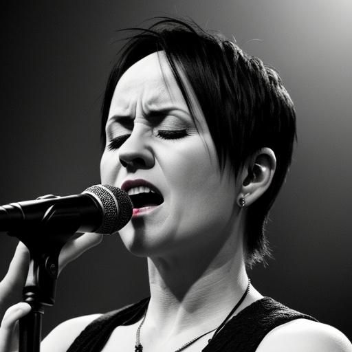 Singer in Moody, Hyperrealistic Close-Up