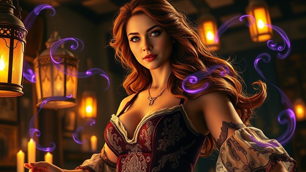 Enchanting Barmaid Sings in Renaissance-Inspired Tavern