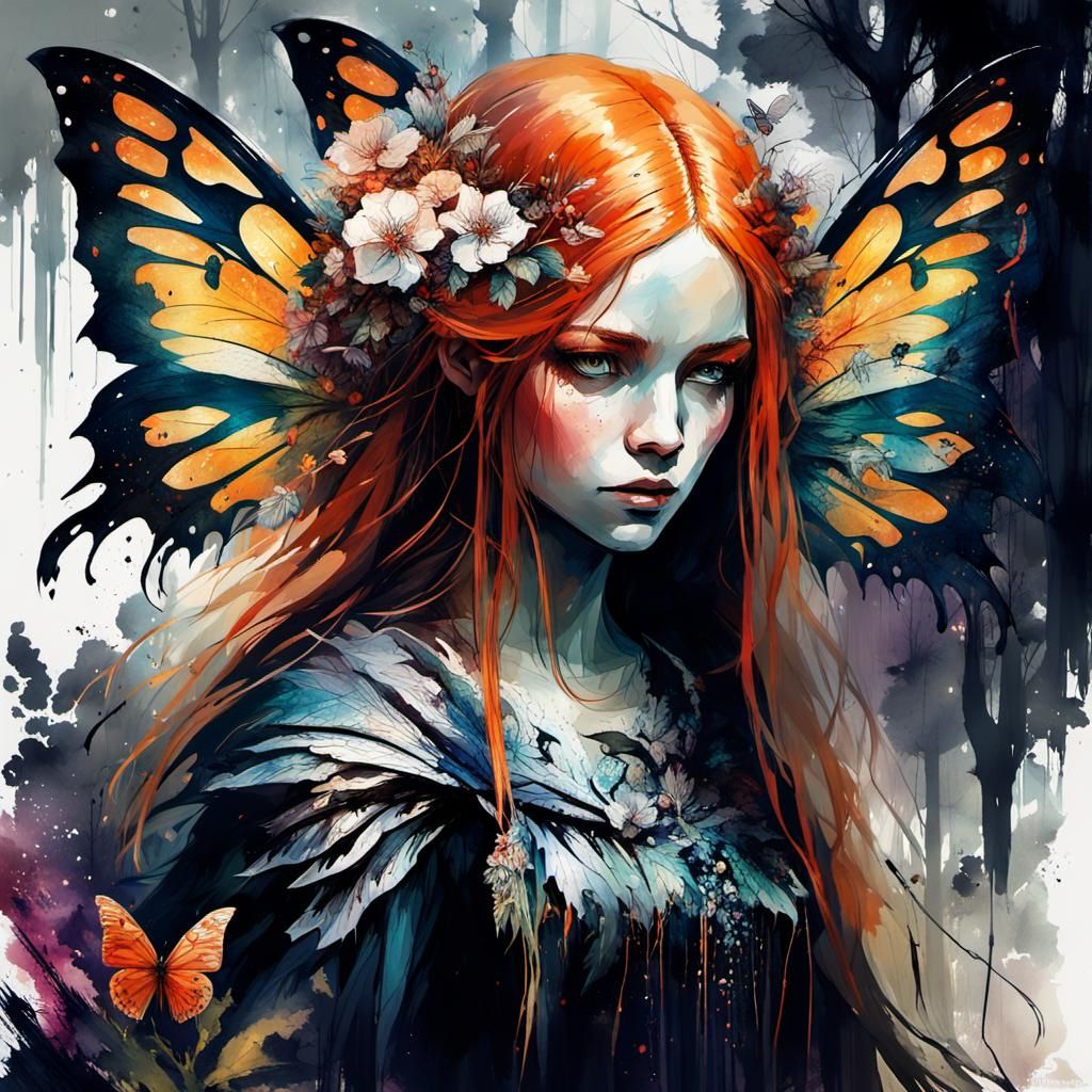 Celtic Fairy Princess in Gothic Dark Fantasy Style