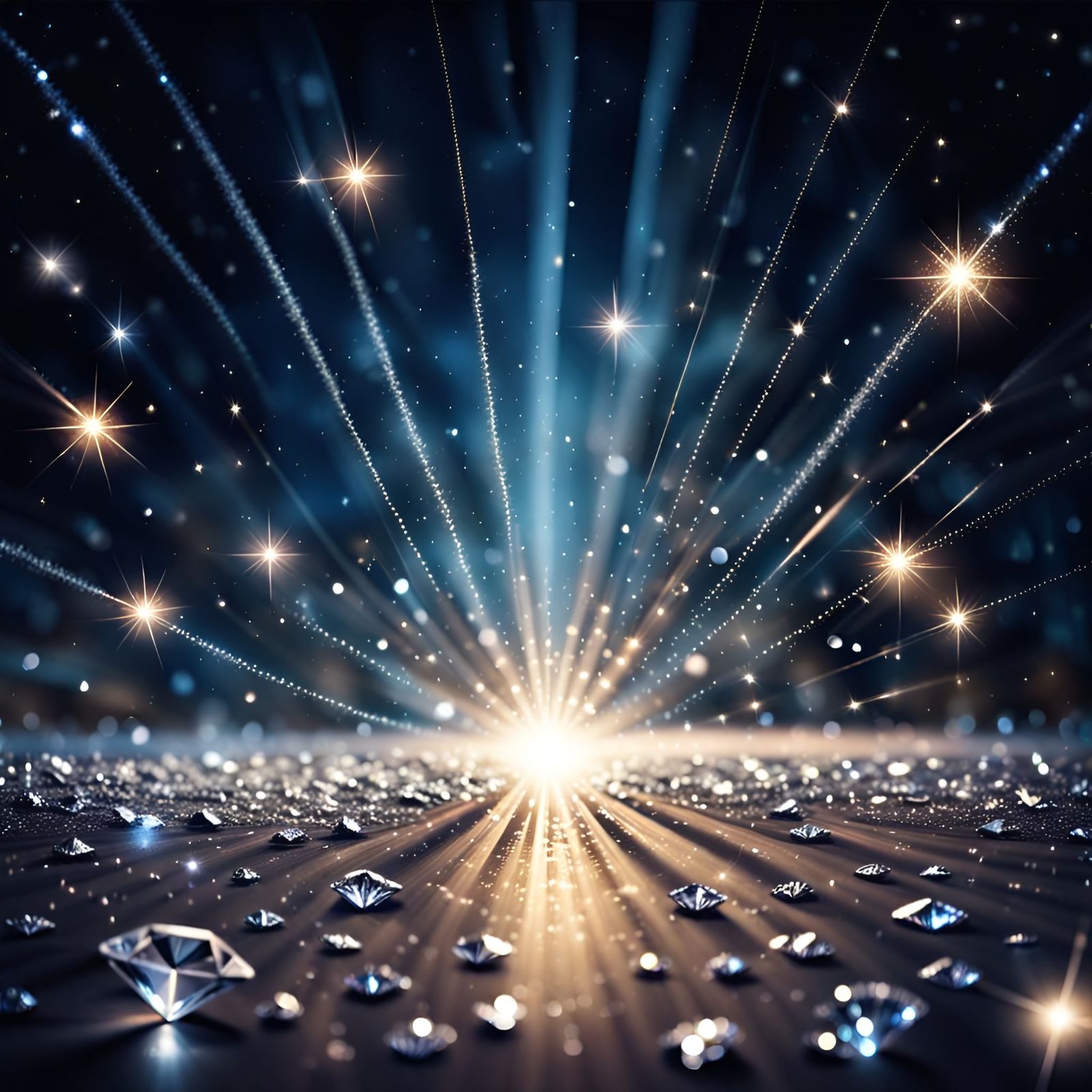 Sparkling Night Sky with Diamond Radiance