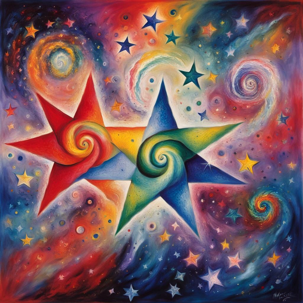 Chagall-esque Maelstrom of Flowing Stars