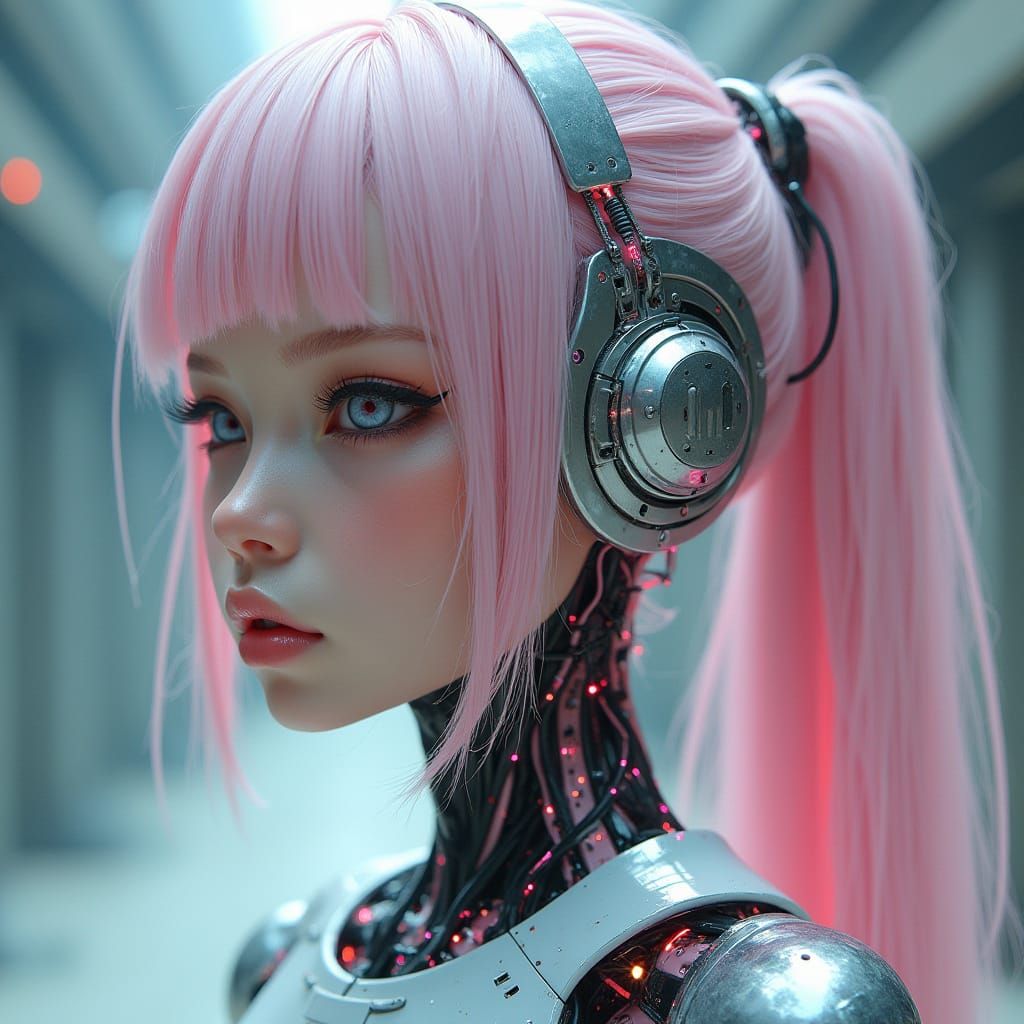 Cybernetic Goddess in Hyper-Realistic Style