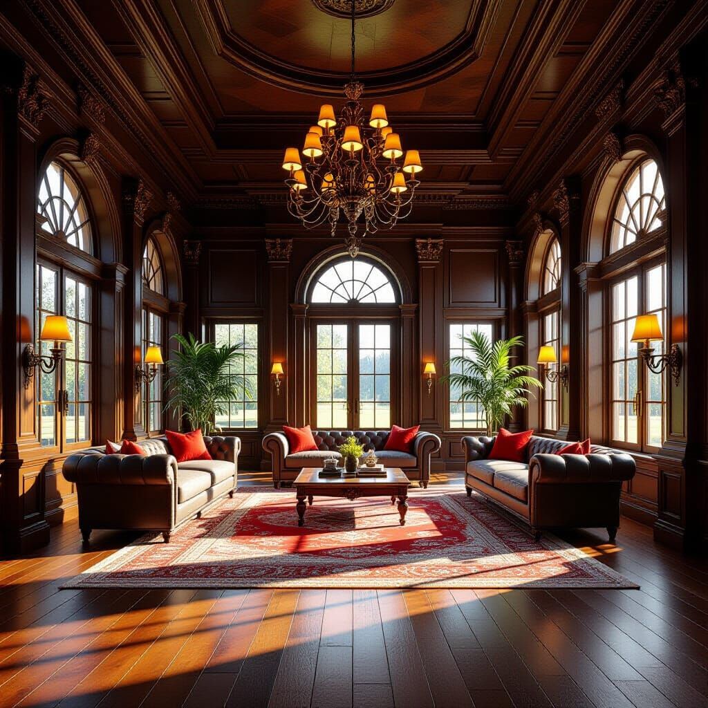 Epic Mansion in 3D Game Cinematic Style