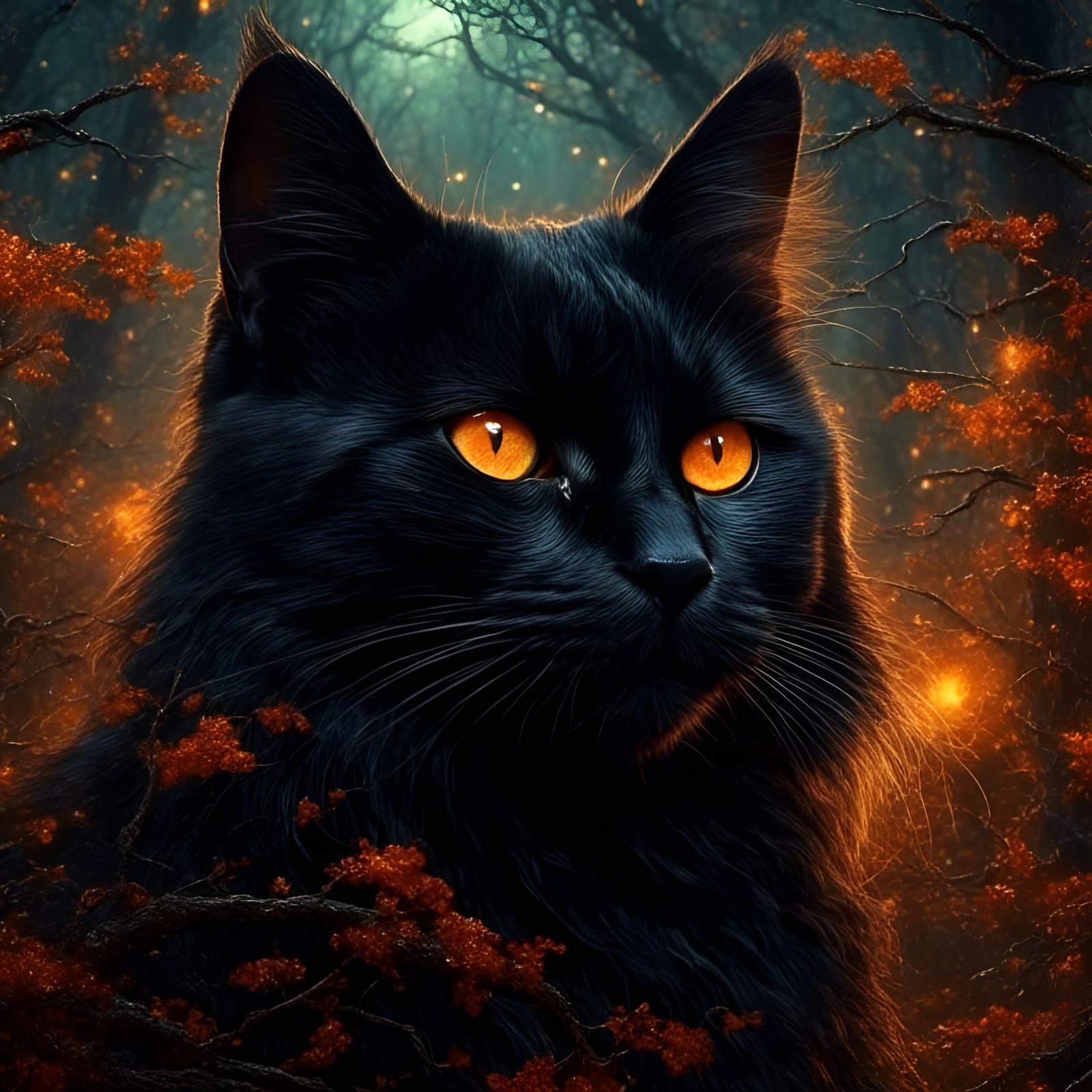 Scary Black Cat