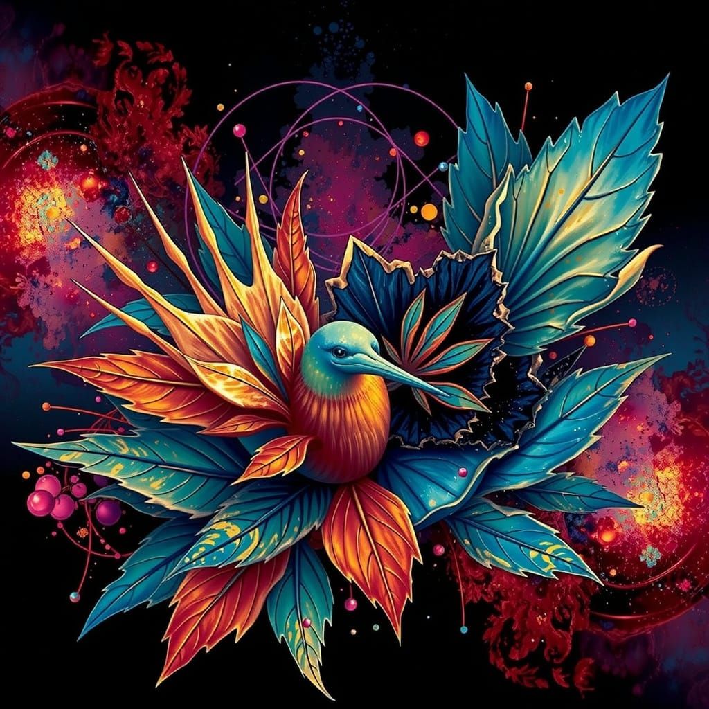 Symbolic Abstract Artwork of Positive Qualities