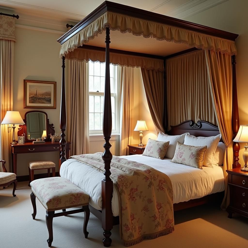 Romantic Bedroom with Impressionist Style Decor