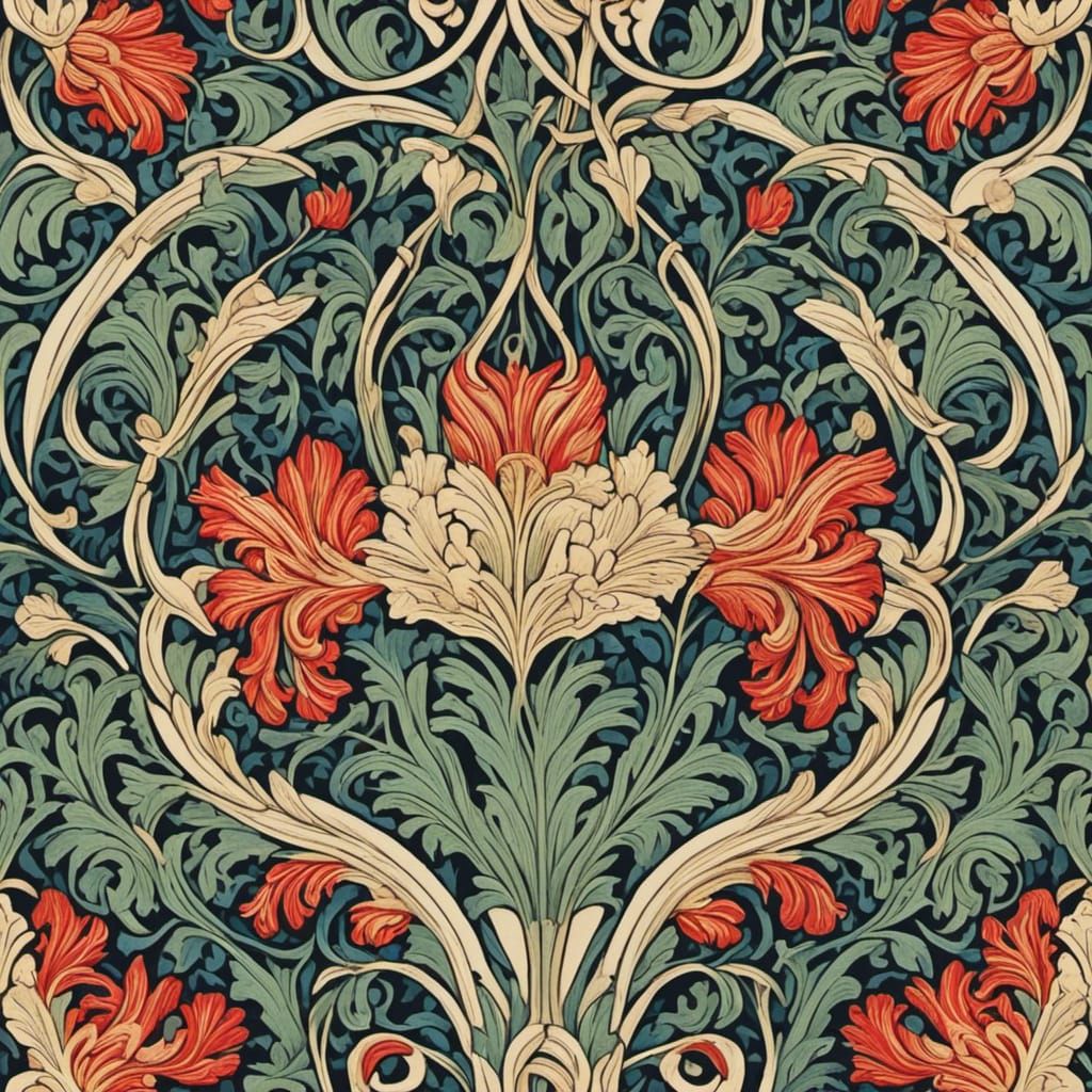 Victorian Ornamental Design in Art Deco Style