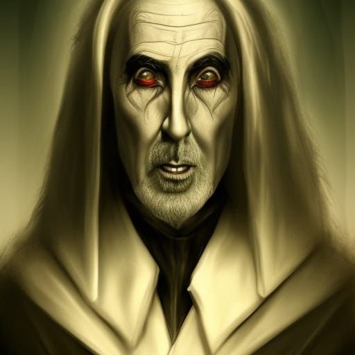 Dracula Portrait in Detailed Matte Painting Style