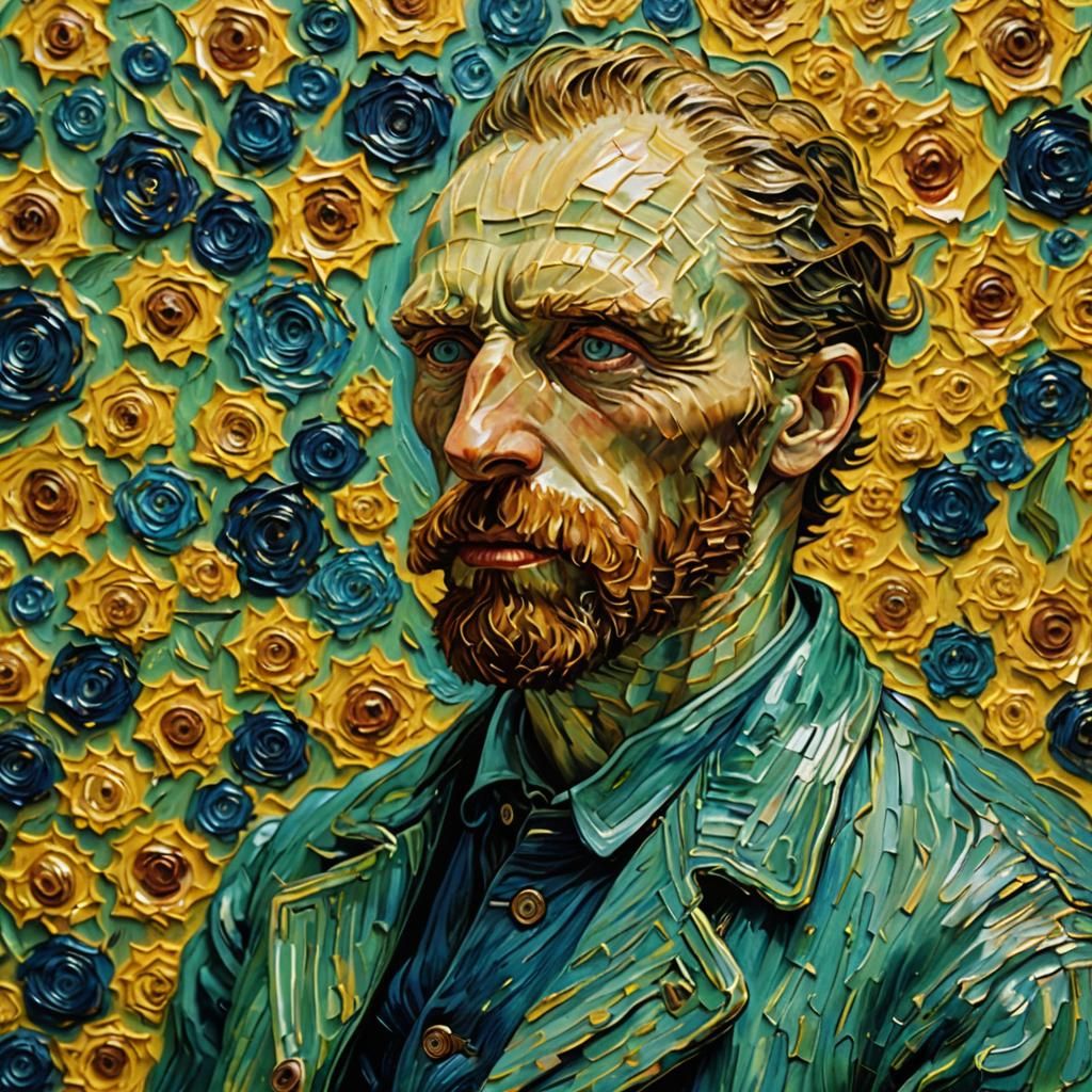 Hyperrealistic Van Gogh Painting with Colorful Aesthetic
