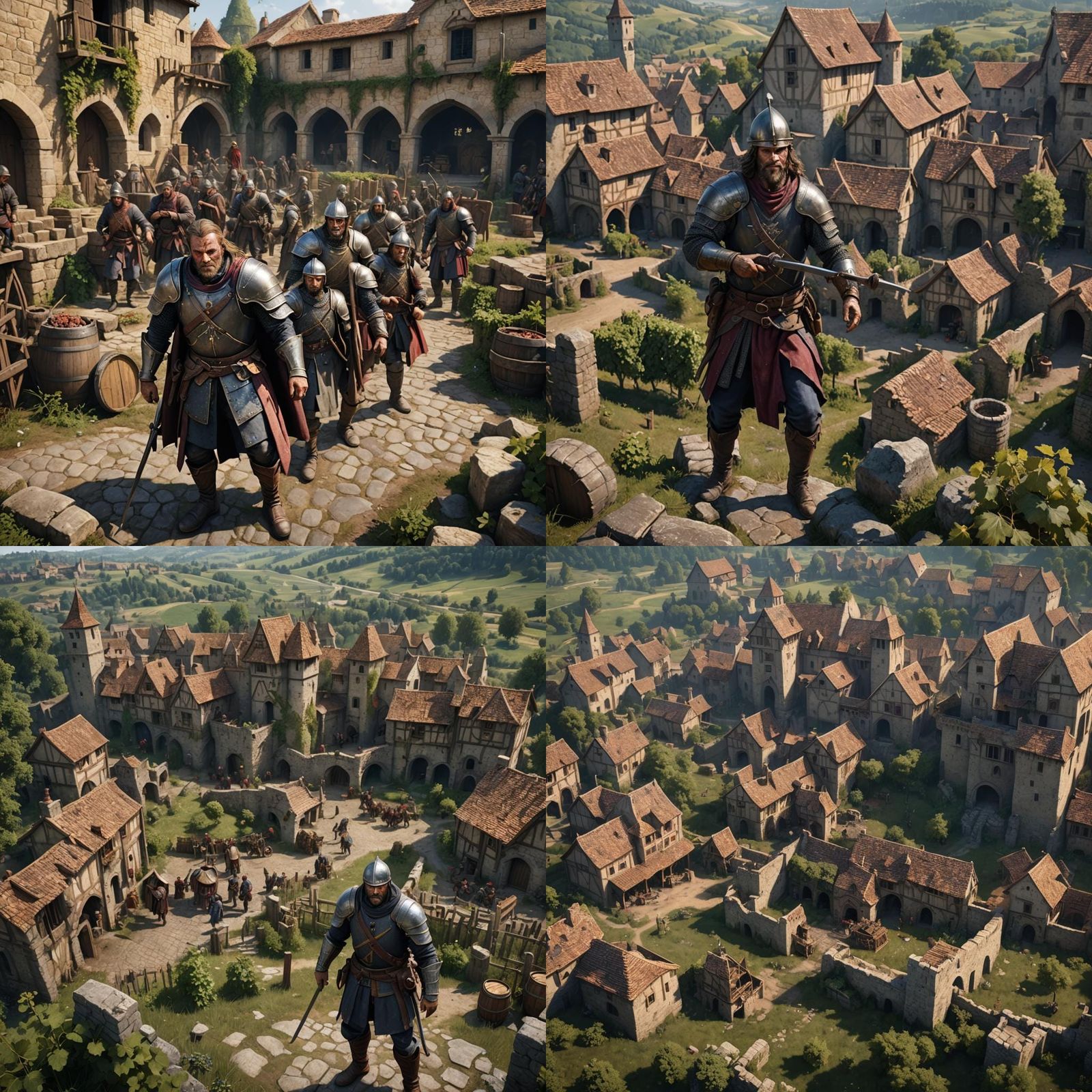 Medieval Mercenary Winery Owner, Detailed Matte Painting