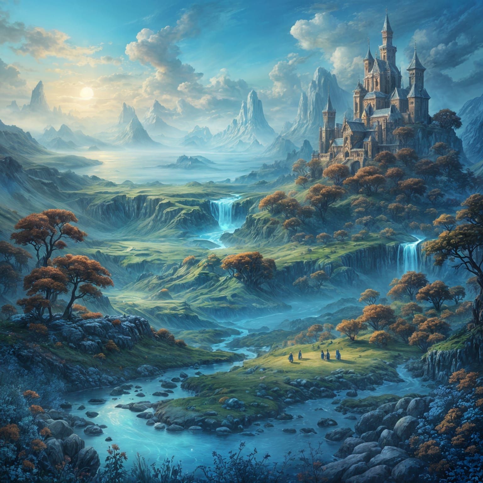 Love Beyond Distance: Ethereal Landscape of Serenity