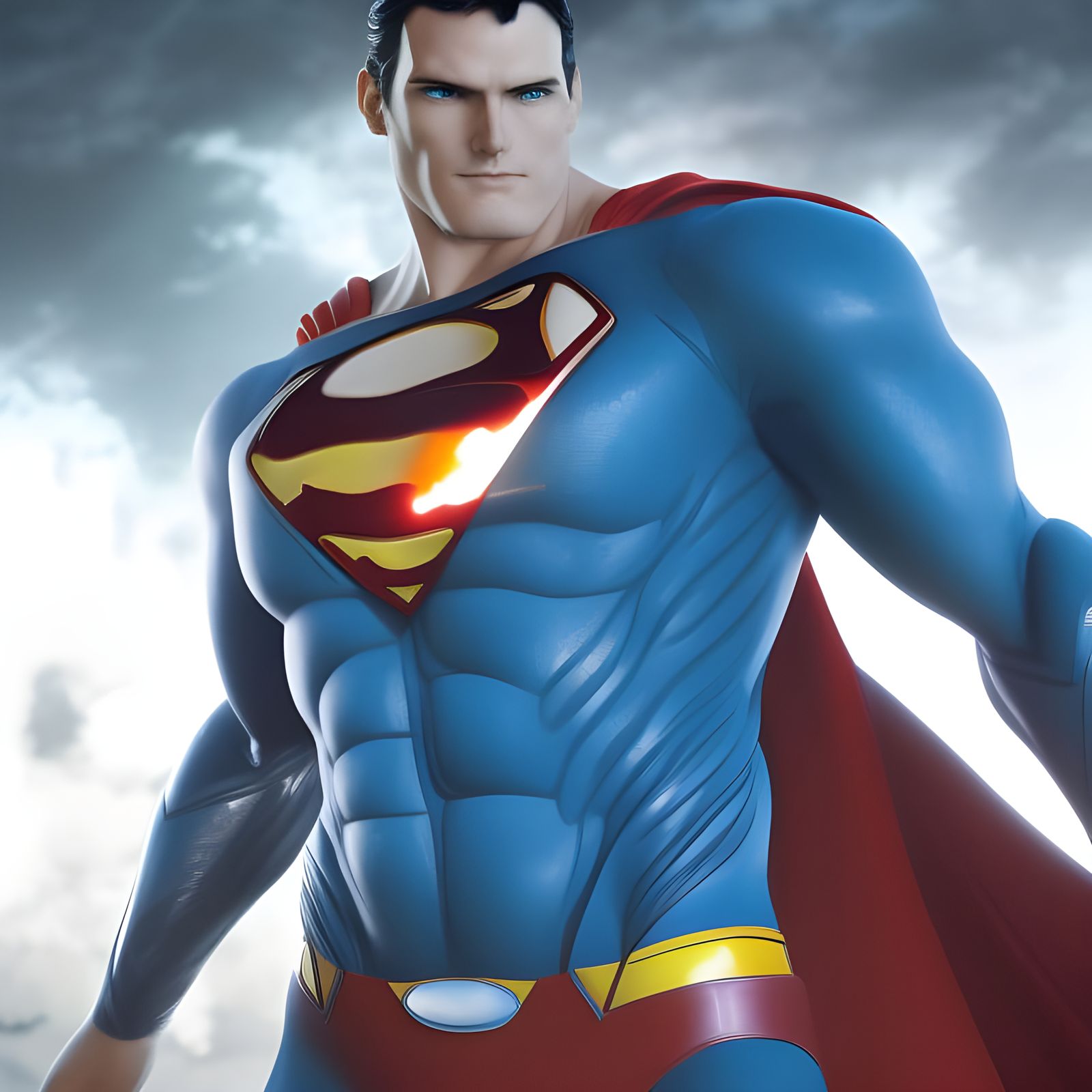 Hyperdetailed Superman Art in Anime Style