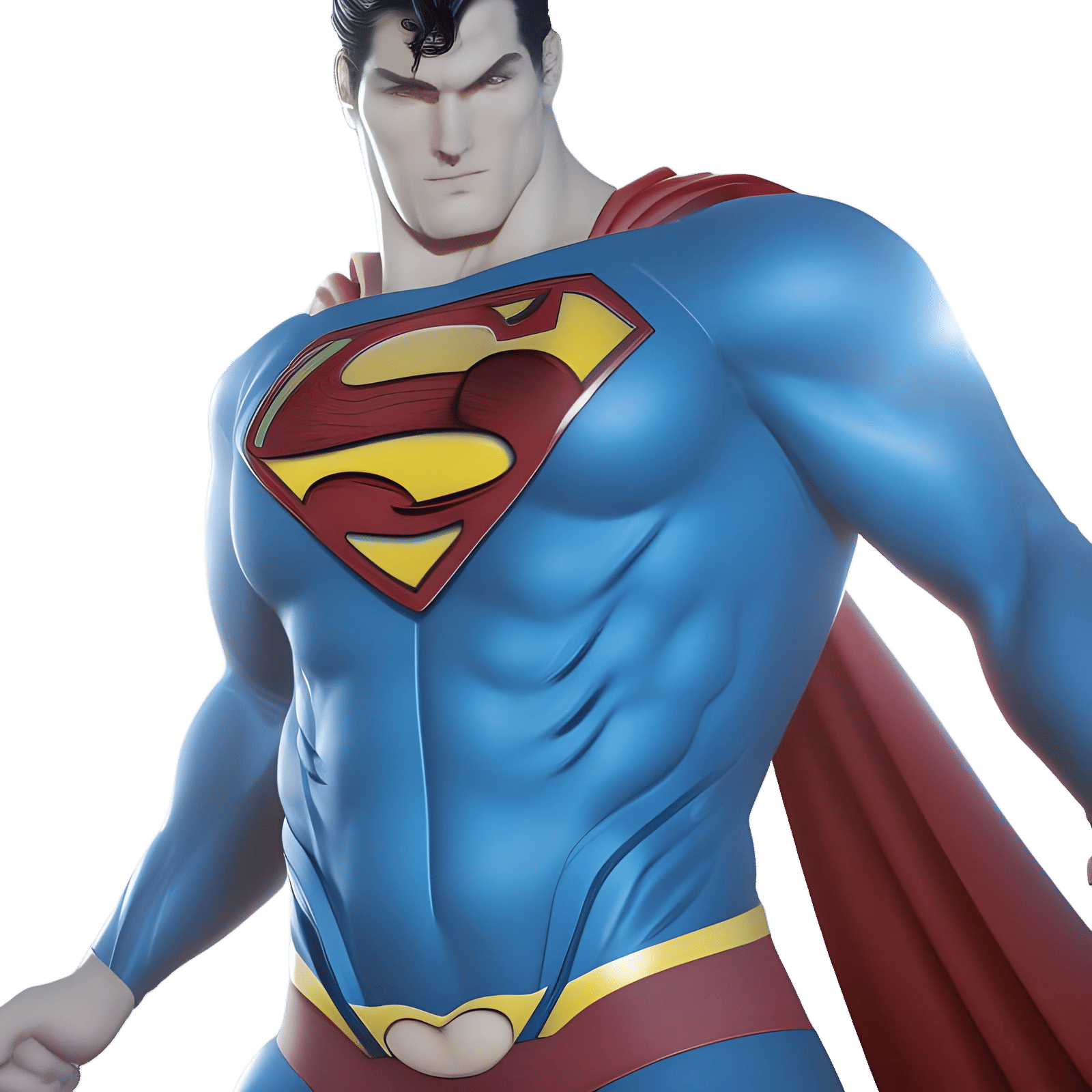 Hyperdetailed Superman in Anime Art Style
