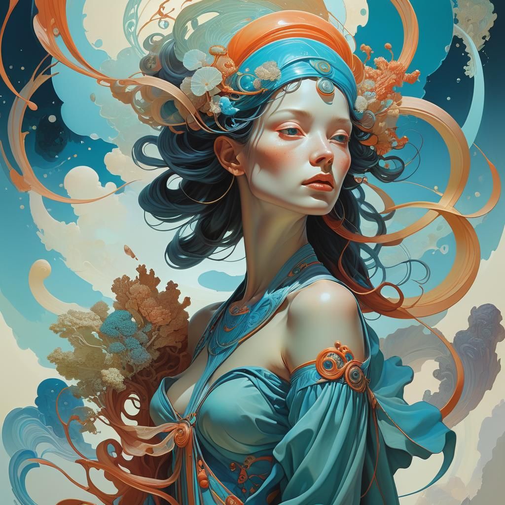 Dreamlike Portraits in Vibrant Digital Painting