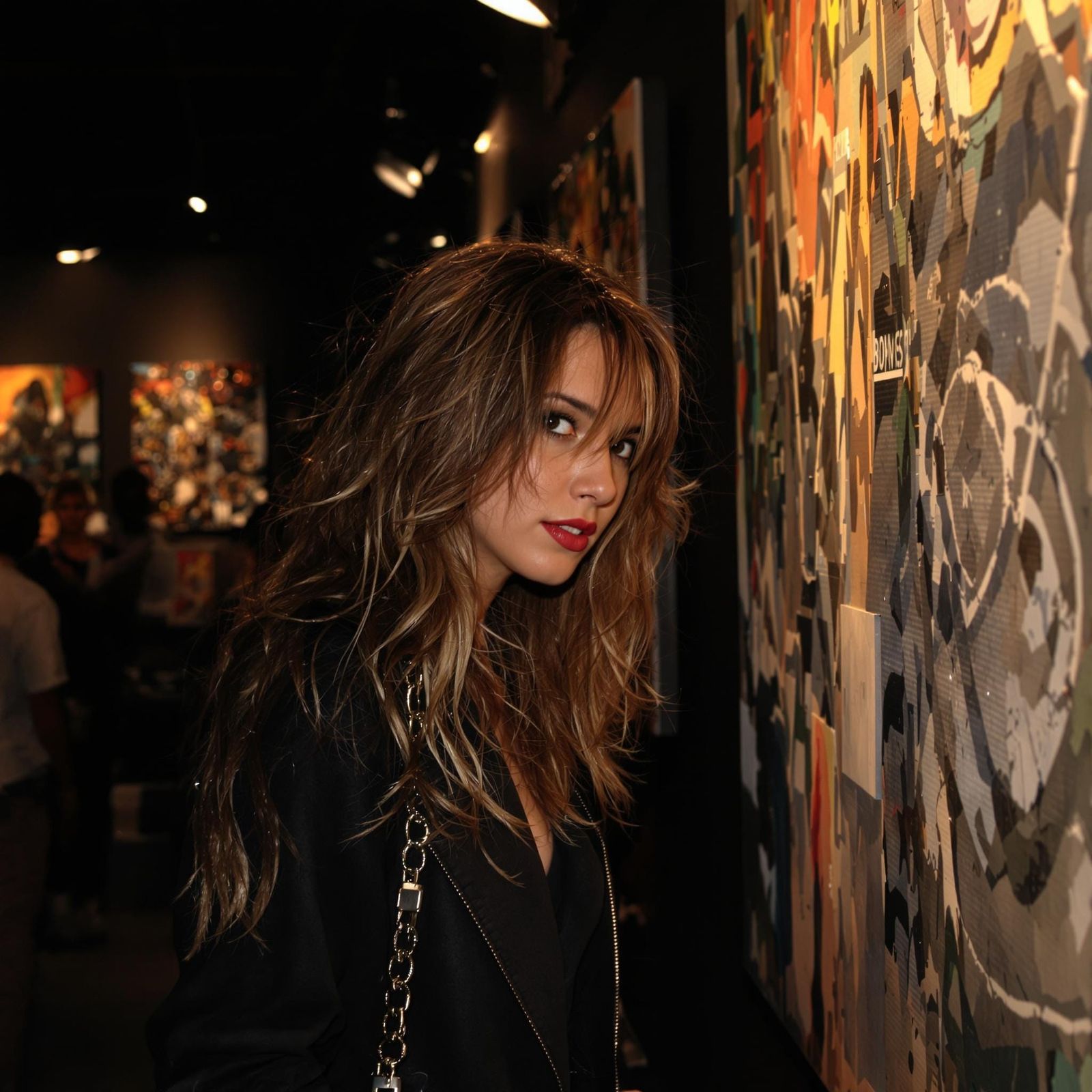 Mysterious Artist Lady in Enchanting Art Exhibit
