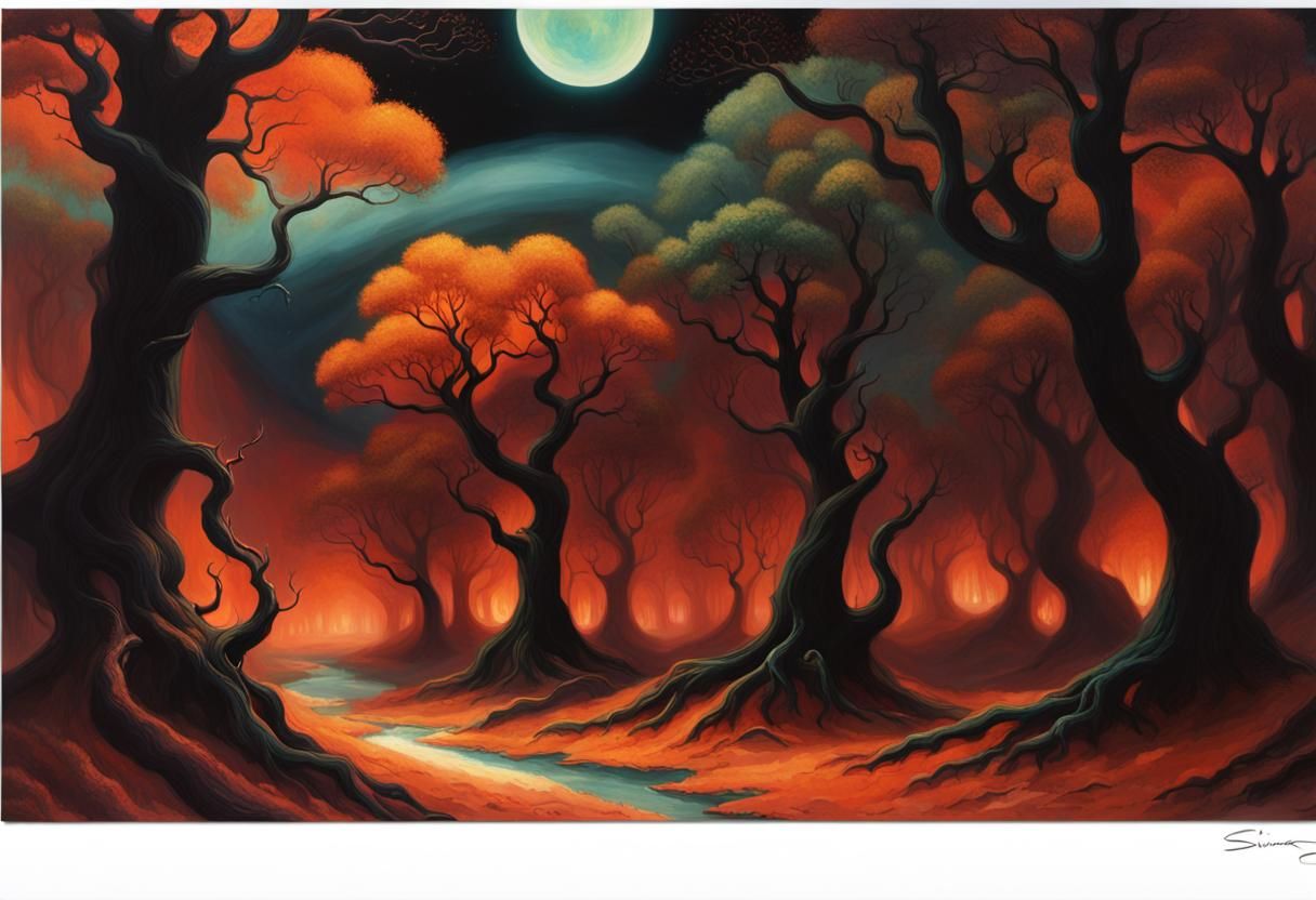 Lonely sleepy forrest