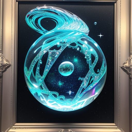 Astral Glass Bubbles with Diamond Sparkle
