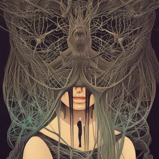 Dark Biomechanical Horror Scene