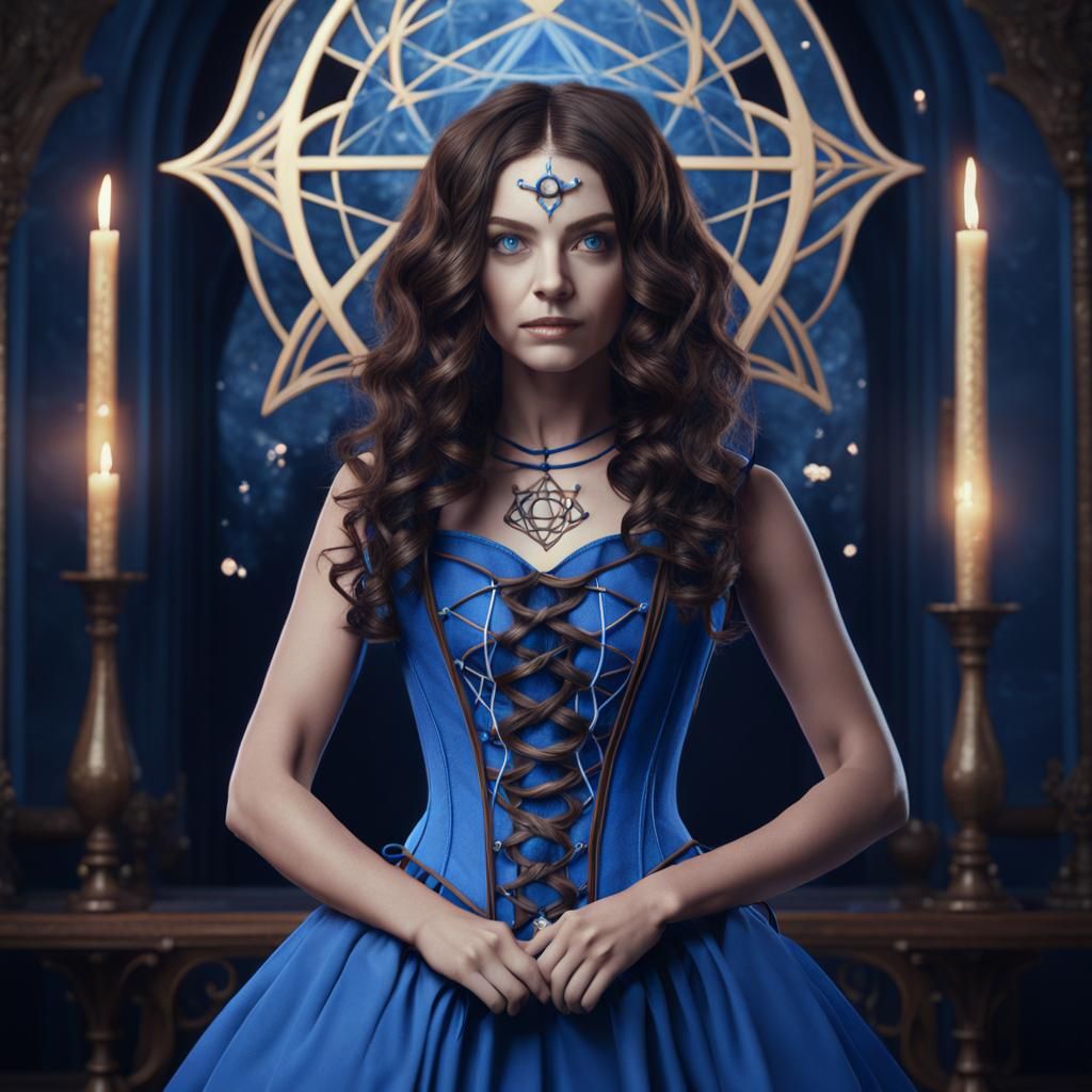 Geometric Spellcaster: A Fantasy Portrait in Detailed Matte ...