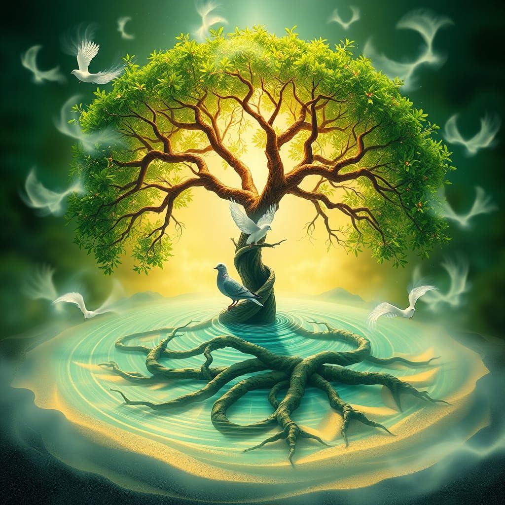 Ethereal Dawn of Nature's Cycle