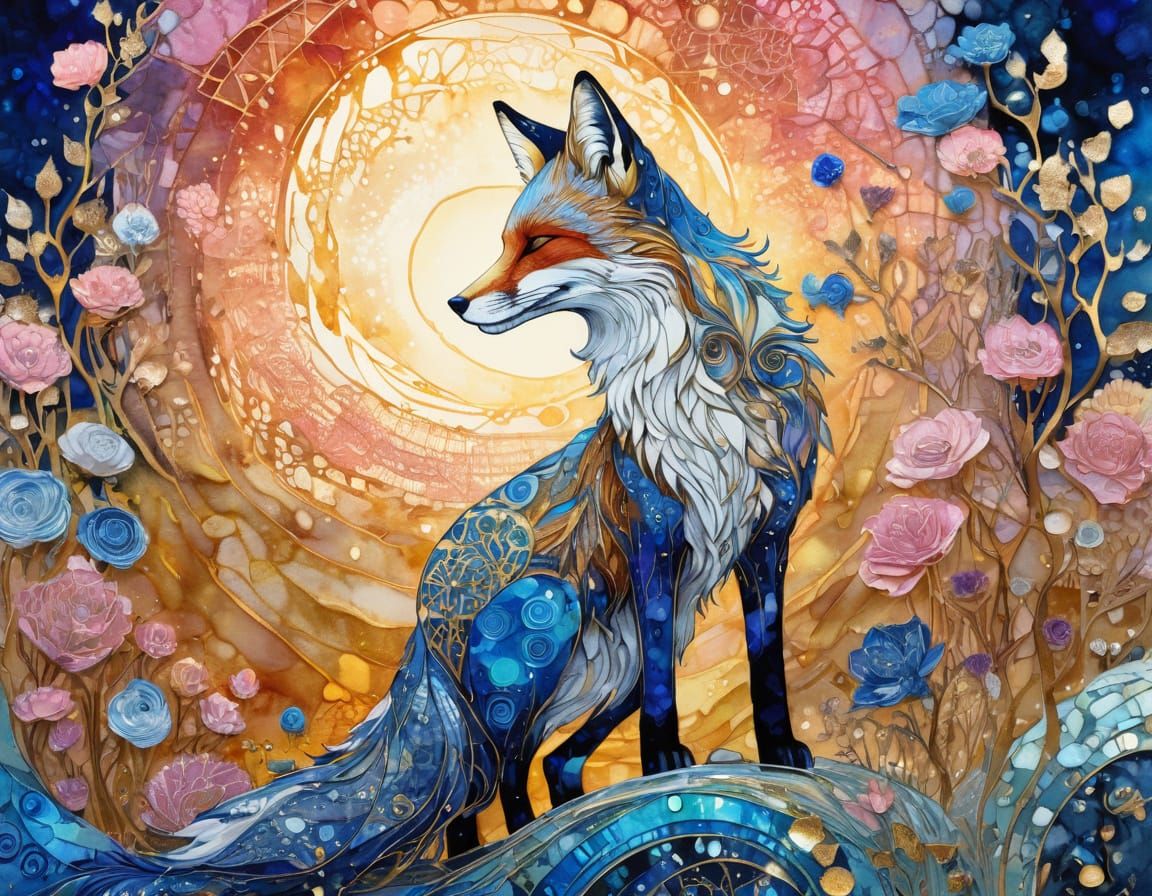 Intricate Fox in Triadic Cinematic Colours