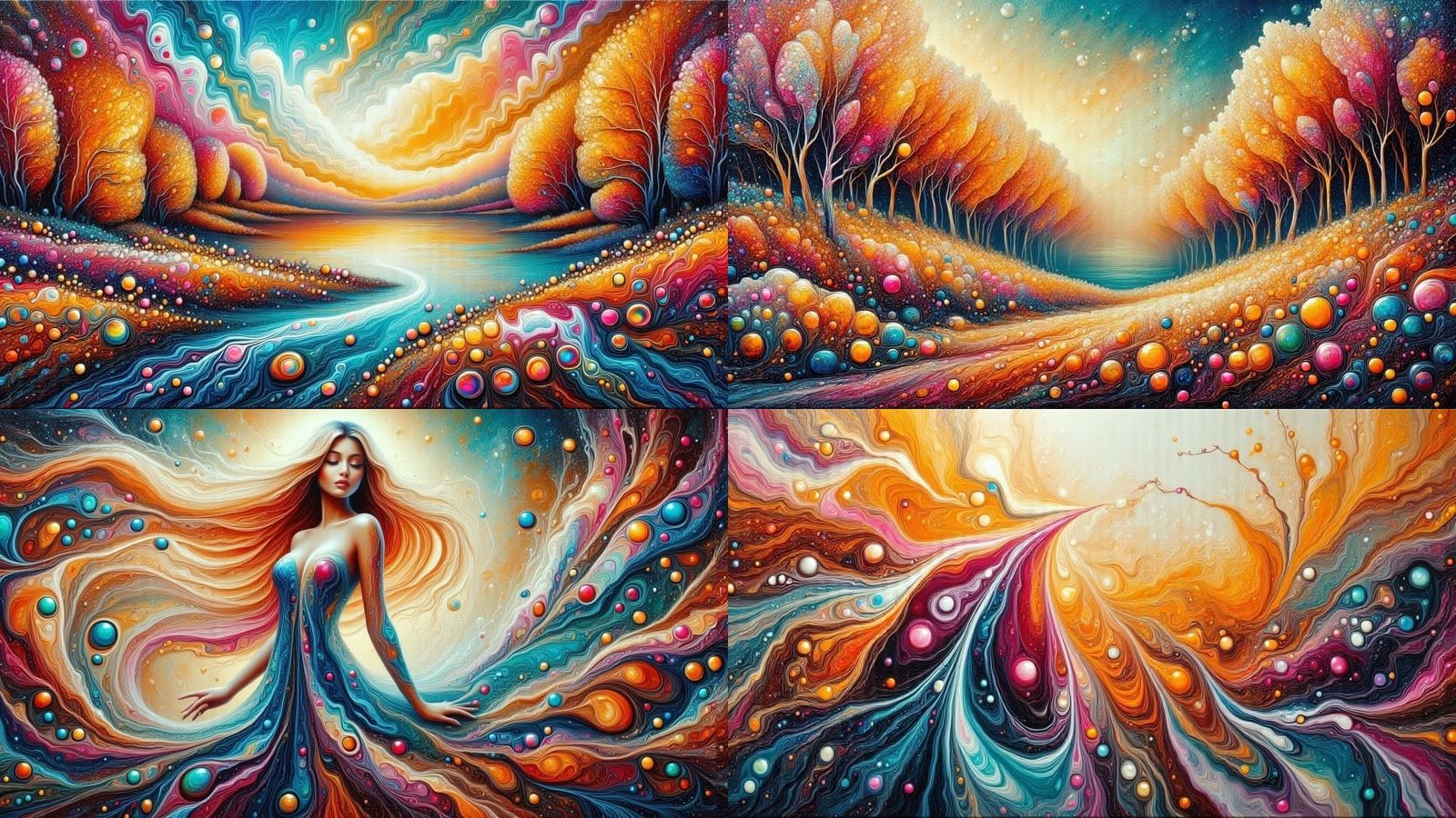 <lora:-Fluid Art-:1.3>a complementary colors painting made i...