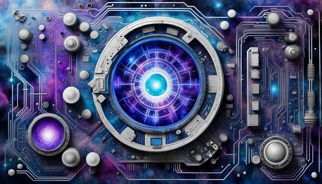 Electronic Universe with Circuit Board Design