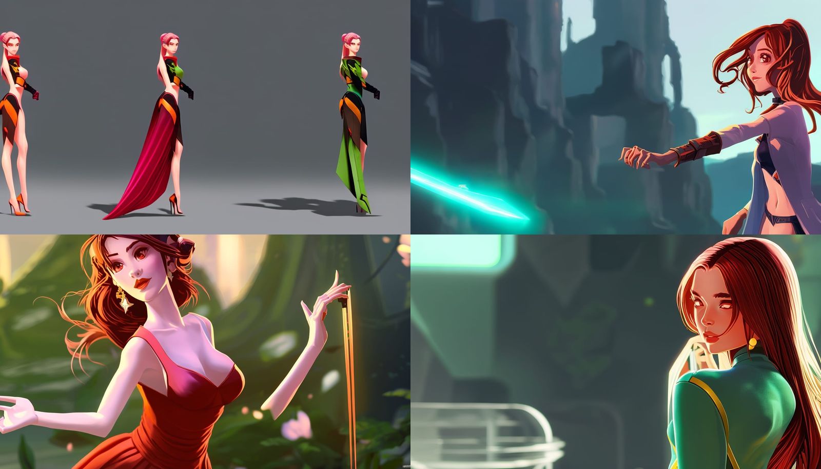 Finger Girl in 90s Style Concept Art