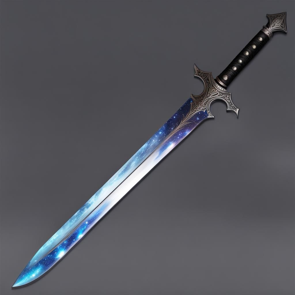 Cosmic Sword Forged from Stardust and Dark Matter